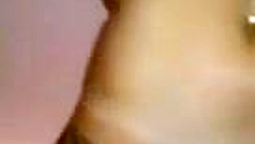 Masturbating Blonde Babe with Big Boobs in Stockings