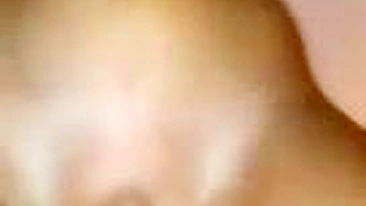 Masturbating Blonde Babe with Big Boobs in Stockings