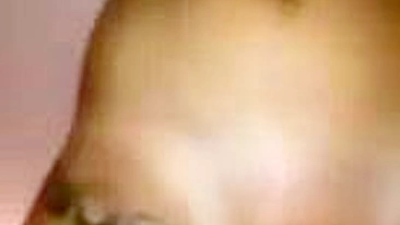 Masturbating Blonde Babe with Big Boobs in Stockings