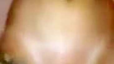 Masturbating Blonde Babe with Big Boobs in Stockings