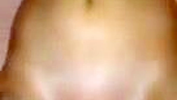 Masturbating Blonde Babe with Big Boobs in Stockings