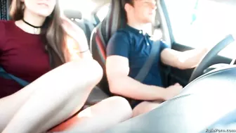 Public Masturbation Blowjob with Brunette Girlfriend