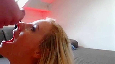 Blonde Babe Masturbation Cumshot Facial