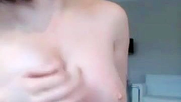 Brunette Babe with Big Tits Cums Hard on Webcam!