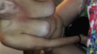 MILF Masturbates with Black Dildo in Homemade Sex Toy Video