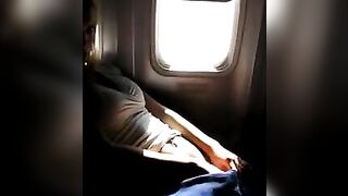 Airplane Masturbation Orgasm with GF Finger