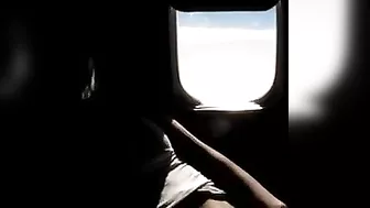 Airplane Masturbation Orgasm with GF Finger