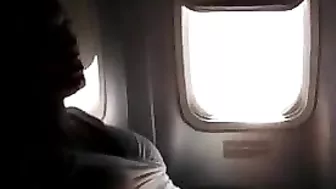 Airplane Masturbation Orgasm with GF Finger