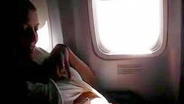 Airplane Masturbation Orgasm with GF Finger