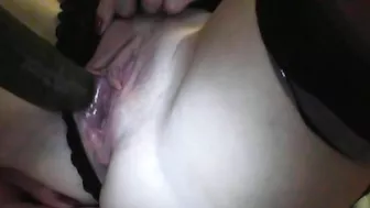 MILF Cucumber Lust & Facial! Amateur Masturbation with Dildos, Stockings & Veggies