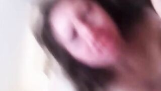 Latina GF Masturbation Cumshot Orgasm w/ Perfect Curly Hair & Fingering