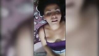 Mexican Latina Girlfriend Masturbates with Dildo and Cums on her Face - Amateur Homemade Sex