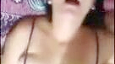 Mexican Latina Girlfriend Masturbates with Dildo and Cums on her Face - Amateur Homemade Sex