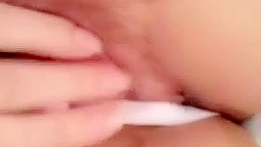 Amateur Asian Babe Fingers Herself in Homemade Masturbation Selfie Tease