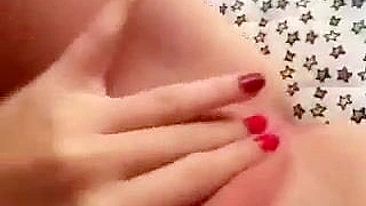 Blonde College Girl Homemade Masturbation Selfies with Shaved Pussy