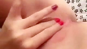 Blonde College Girl Homemade Masturbation Selfies with Shaved Pussy