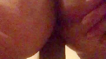 Cowgirl Rides Huge Dildo for Masturbation Orgasm / Homemade Sex Toy