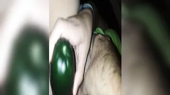 MILF Masturbates with Cucumber & Dildo in Homemade Porn!