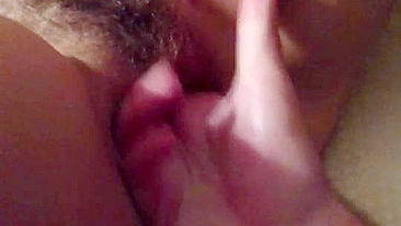 Muff Munching Moans - Hairy Pussy Fingered Homemade Orgasm