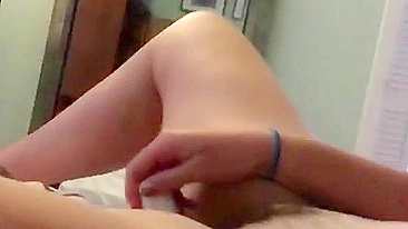 Amateur Masturbates with Dildo & Squirts in Homemade Orgasmic Sex Toy Video