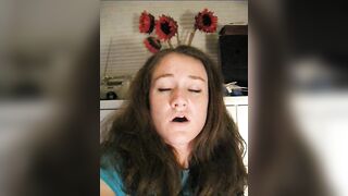 Masturbation Selfies with Sex Toys - Brunette College Student Homemade Dildo Fuck & Orgasm