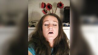 Masturbation Selfies with Sex Toys - Brunette College Student Homemade Dildo Fuck & Orgasm