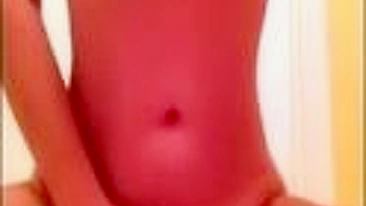 Cowgirl Masturbates with Big Dildo & Cums Loudly - Amateur Homemade Sex