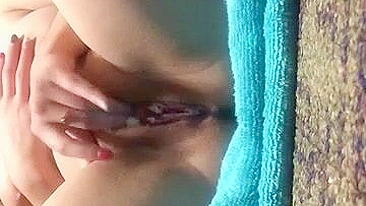 Amateur Selfie Masturbation with Dildo and Wet Pussy