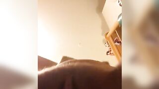 Emo Cowgirl Huge Dildo Ride w/ Selfies & Masturbation