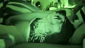 Night Vision Masturbation - Amateur Brunette Selfie Orgasm