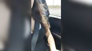 Brunette Babe Car Masturbation Orgasm  -Homemade Public Selfie