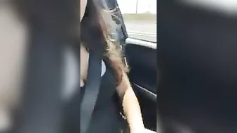 Brunette Babe Car Masturbation Orgasm  -Homemade Public Selfie