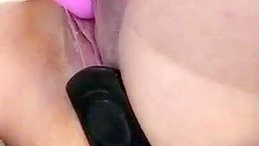 Amateur Masturbates with Double Penetration and Anal Play