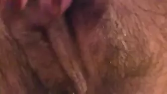 Brunette Babe Hairy Masturbation with Big Natural Tits