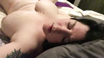 Masturbating with Big Boobs and Hairy Pussy  -Selfies