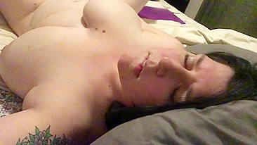 Masturbating with Big Boobs and Hairy Pussy  -Selfies