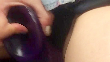 Amateur Student Public Masturbation with Dildo in Study Room