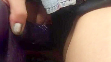 Amateur Student Public Masturbation with Dildo in Study Room