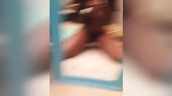 Amateur Ebony Selfie Masturbation with Dildo Ride and Anal Play