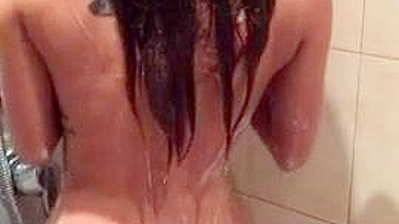 Masturbating Babe with Big Boobs and Tight Ass in Shower