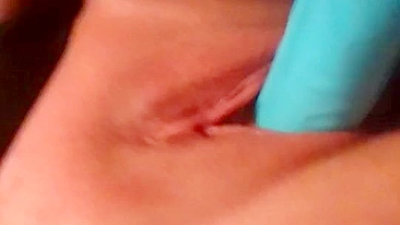 Tight Pussy Selfie Masturbation with Dildo Fuck & Amateur Blonde
