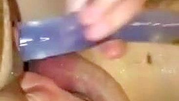Masturbation Madness with Double Sided Dildo & Squirting Couple!
