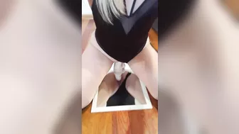 Masturbating with Sex Toys  -Blonde Rides Dildo & Moans to Orgasm