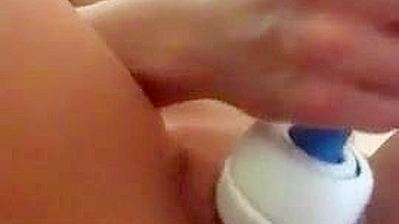 College Cutie Homemade Masturbation with Shaved Pussy and Vibrator Orgasm