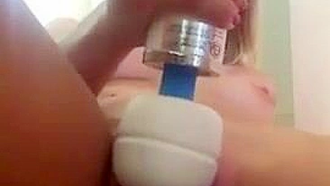 College Cutie Homemade Masturbation with Shaved Pussy and Vibrator Orgasm