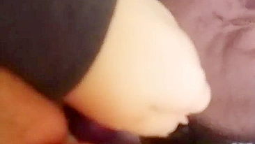 Amateur Masturbates with Double Dildos & Selfies Her Orgasmic Moans