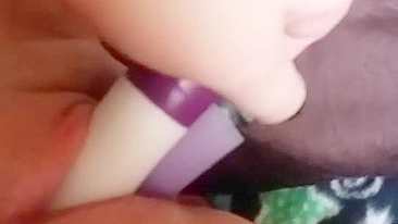 Amateur Masturbates with Double Dildos & Selfies Her Orgasmic Moans