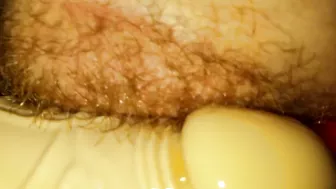 MILF Mom Hairy Pussy Orgasm w/ Dildo Cushion - Amateur Homemade Sex Toy Fun!