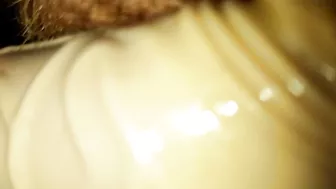 MILF Mom Hairy Pussy Orgasm w/ Dildo Cushion - Amateur Homemade Sex Toy Fun!