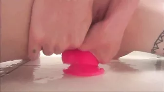 Homemade Masturbation with Tight Pussy and Sex Toys in the Shower